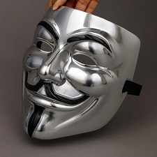 Silver Guy Fawkes Mask