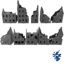 Destroyed french houses 10mm - destroyed,