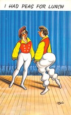 MIXED COMIC POSTCARD  BALLET DANCERS GOOD PLUS VERY GOOD