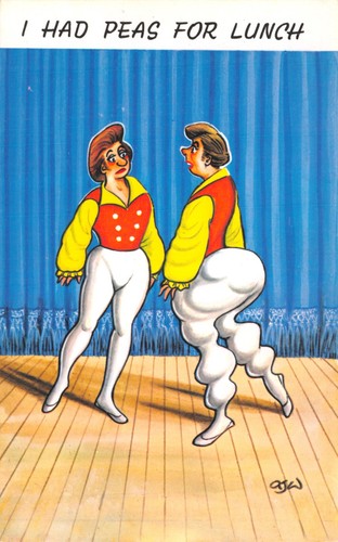 Mixed comic postcard ballet - mixed,