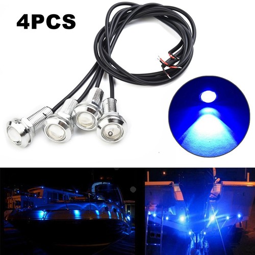 Blue led boat light - 4x, blue-led