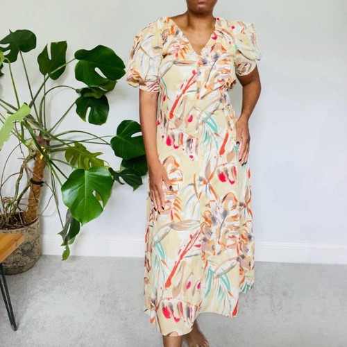 Zara beige printed - printed, dress