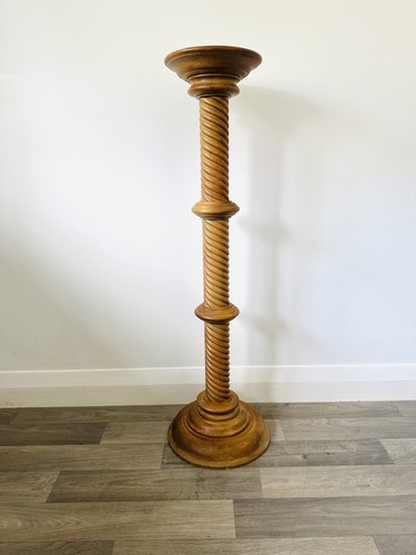 Vintage carved wood - wood, barley
