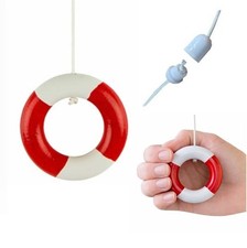 Wooden Red & White Life Ring