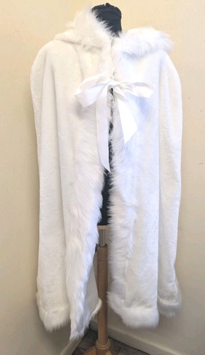Vintage white hooded faux - vintage,