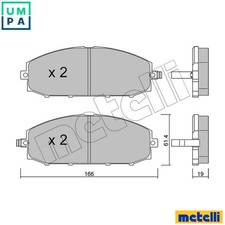 BRAKE PAD SET DISC BRAKE 22-0407-0 FOR NISSAN PATROL/GR/V/Wagon/IV/Station/Mk