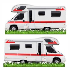 14 Metres Red  Stripes For Motorhome Caravan Campervan Decal Graphics S2
