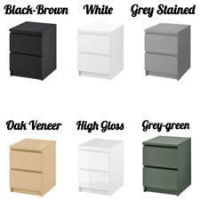 Ikea Malm Modern 2 Drawer Chest ,Bedside Table ,Bedroom All-Colors  40x55 cm