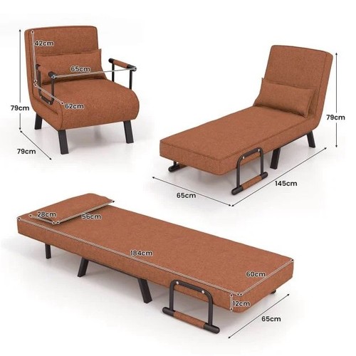 Single folding sofa bed - folding, chair