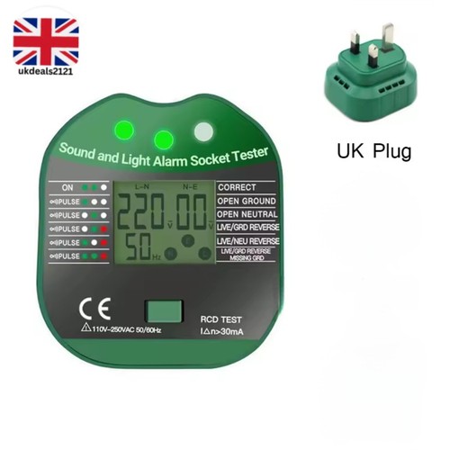 Socket plug tester voltage - tester, rcd