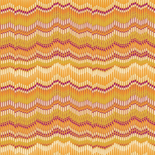 Makower henna moire wavy - ,
