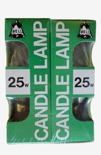 Bell candle lamp bulb, 35mm Twisted Clear 25w SBC fitting 2 pack