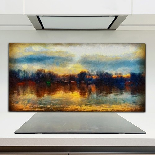 Kitchen splashback toughened - kitchen,