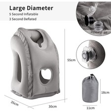 Inflatable Travel Pillow for Airplane Support Head Inflatable Pillow Neck Pillow