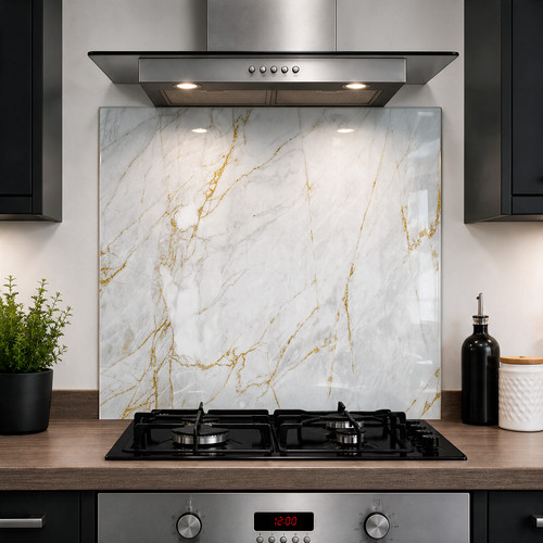 Printed glass kitchen - glass,