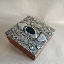 Aged Pewter and Agate Lidded