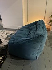 Teal Velvet 2-Seater Beanbag