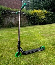 Custom Pro Scooter - Black, Green, Silver - River Wheels - Tilt Clamp & Headset