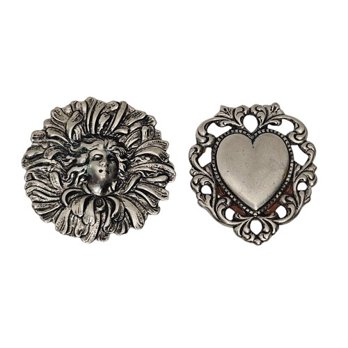 Vintage silver button - vintage,