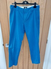 Men’s Dickies Work Trousers Chino Fatigue Chore Bright Blue Cotton 32/32 NEW