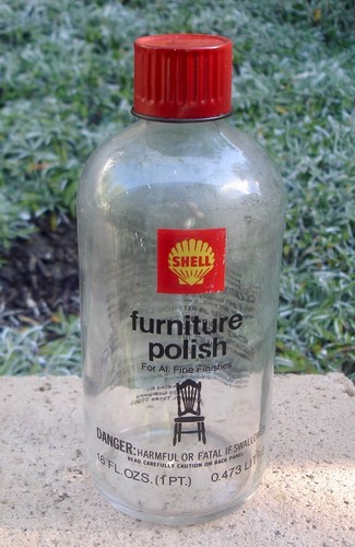 Vintage shell oil - vintage, glass