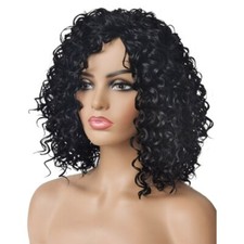 Women Ladies Natural Short Straight Curly Wavy Hair Wigs Cosplay Full Wig UK