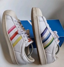 Adidas Superstar mens Trainers Size 9 shoes Sneakers Love Unites LIMITED UNIQUE 