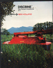 1985 New Holland "DISCBINE 411" Disc Mower-Conditioner Brochure Leaflet