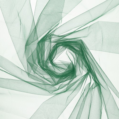 Dark green sheer - green, organza