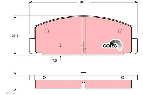 Brake pads gdb1027 trw for - trw,