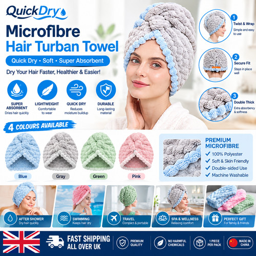 Hair turban towel microfibre - towel, |