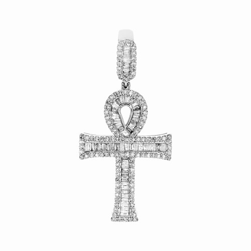 10k white gold baguette - 10k,