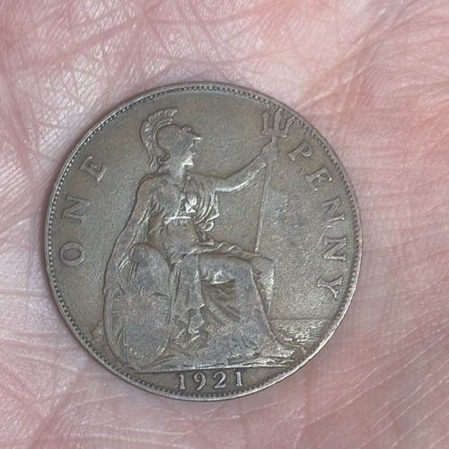 1921 king george one - one, penny