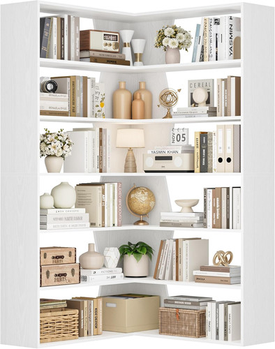 Corner bookcase 190cm - bookcase,