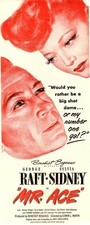 Film Magazine Advert Mr Ace 1946 George Raft Sylvia Sydney Sara Haden