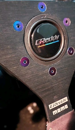 6pcs burnt titanium steering - burnt,