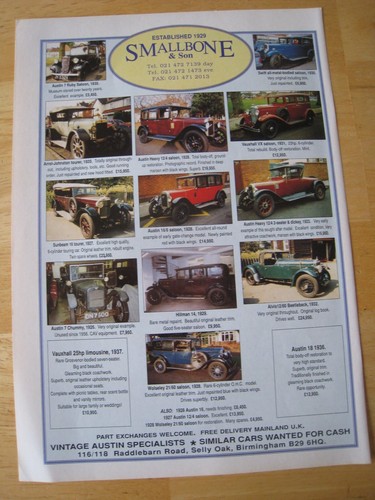 Smallbone son car stock - smallbone,