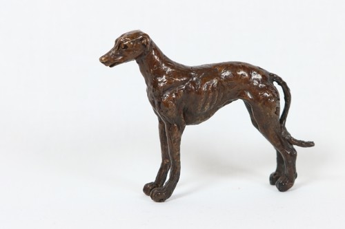 Greyhound lurcher standing - greyhound,