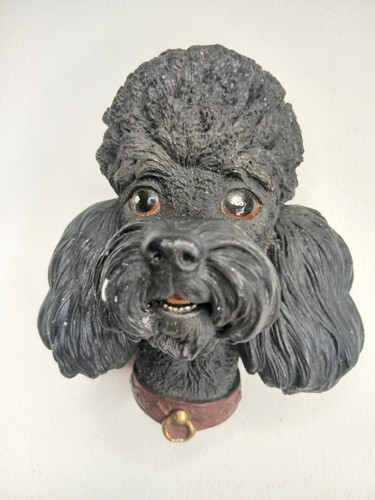 Black poodle bossons chalkware - black,