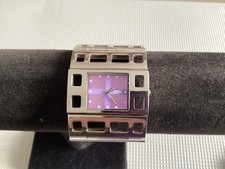 Storm Ladies OPERA Watch Purple Sunburst Dial Pierced Stainless Steel Bracelet