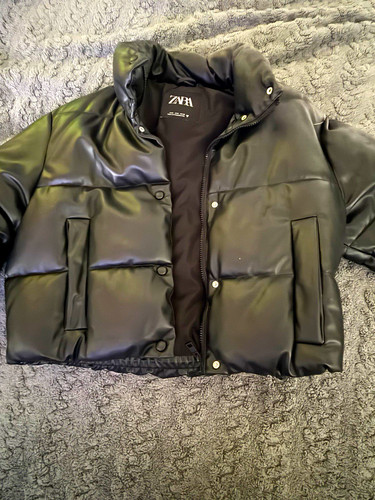 Zara womens black faux leather - womens,