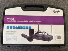 QTX VHN2 Headset + Handheld Wireless Radio Microphone Set 173.8 174.8MHz + Case