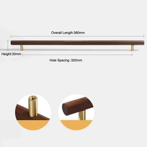 Walnut drawer pulls wooden - walnut,