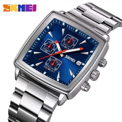 Mens watch chronograph silver - mens,