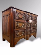 Antique Walnut Commode Carved