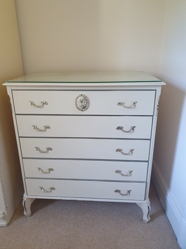 Vintage style cream chest - vintage,