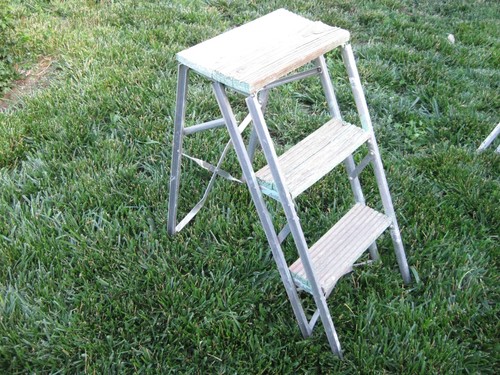 Vintage wood step folding - 3-step,