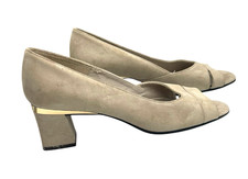 Lotus Suede Block Heel Shoes