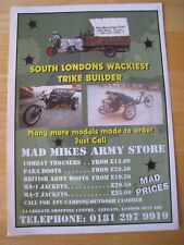 SOUTH LONDONS WACKIEST TRIKE BUILDER MAD MIKES POSTER ADVERT A4 SIZE file 24