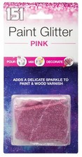 Pink Paint Glitter Adds Sparkle To Wall Emulsion & Varnish Pour Mix Decorate 28g